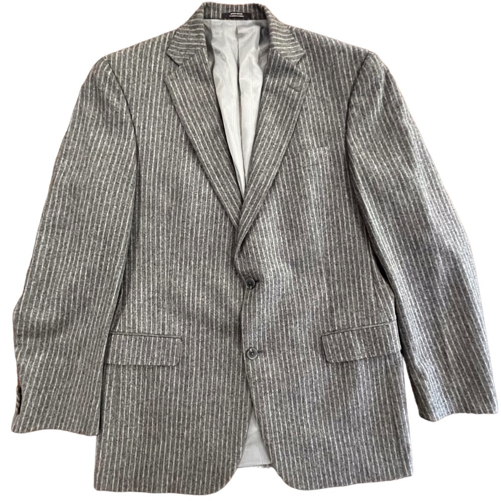 Hart Schaffner & Marx sz 42L gray pinstripe suit jacket blazer